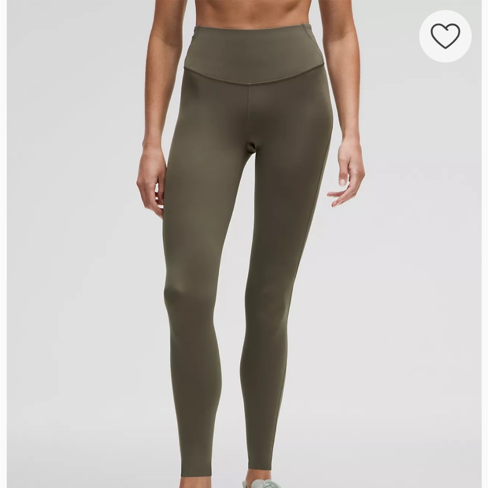 High-Waisted Olive Green Leggings